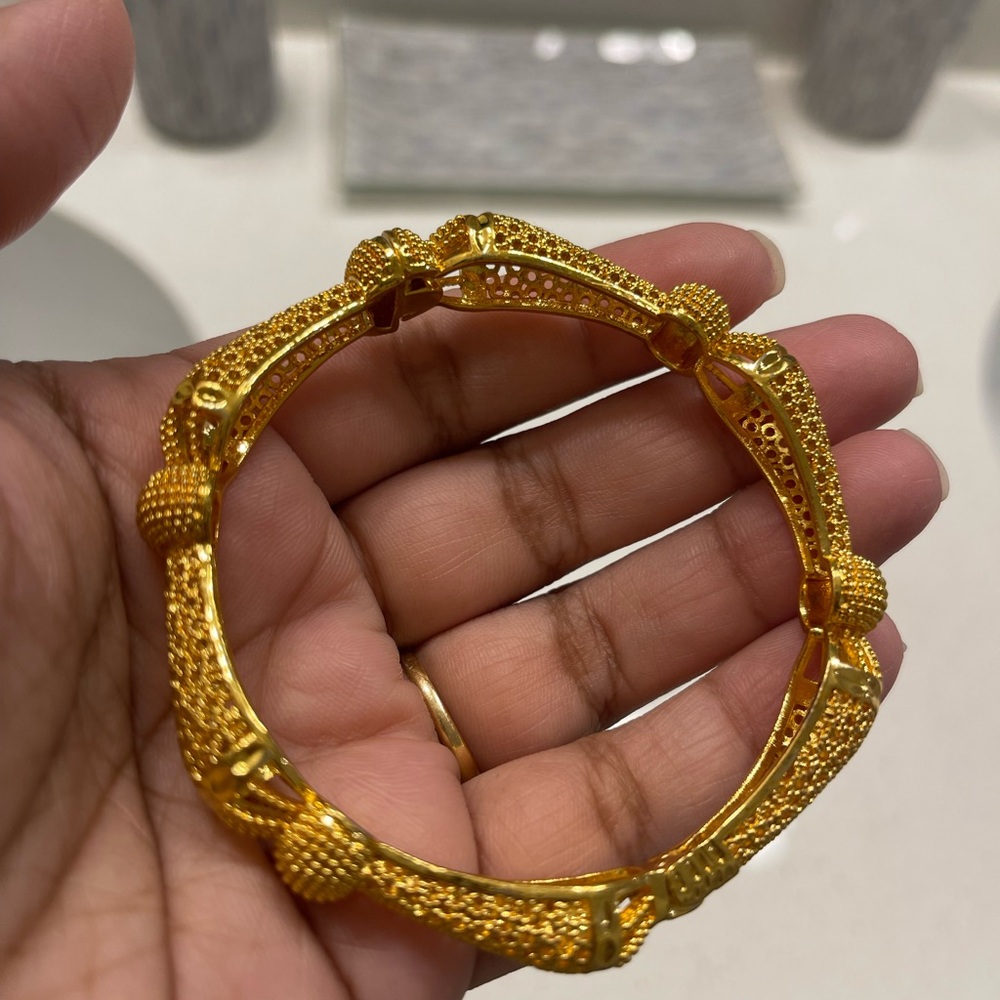 gold plated bangles - Picture 2 of 4